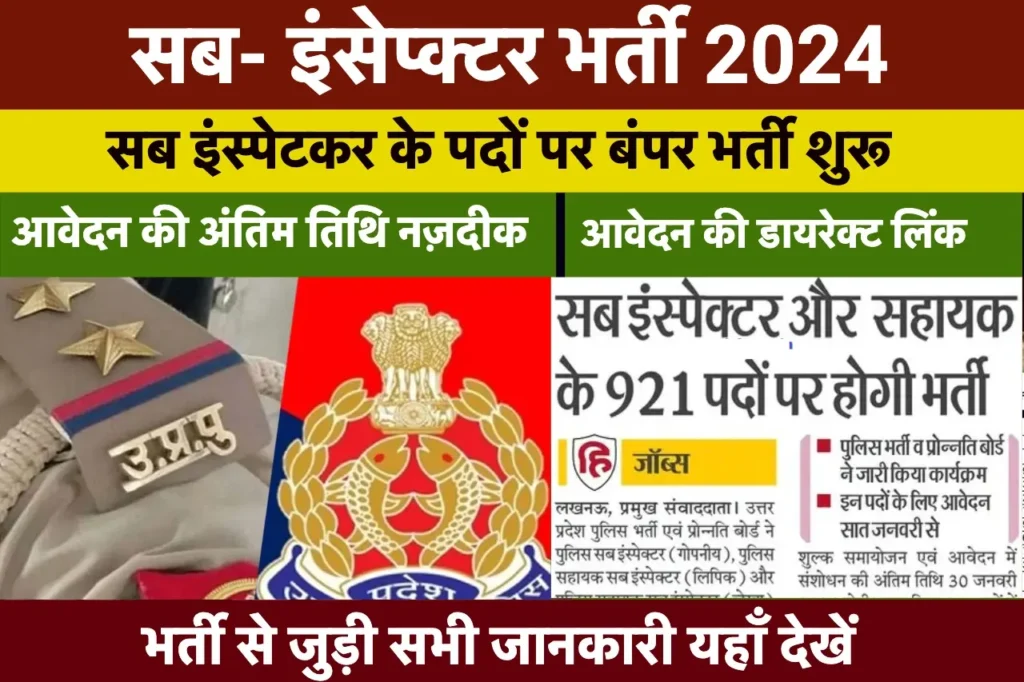 Sub Inspector New Bharti Apply 2024: सब इंस्पेक्टर पदों पर आ गई नई भर्ती, यहाँ से आवेदन फार्म भरे