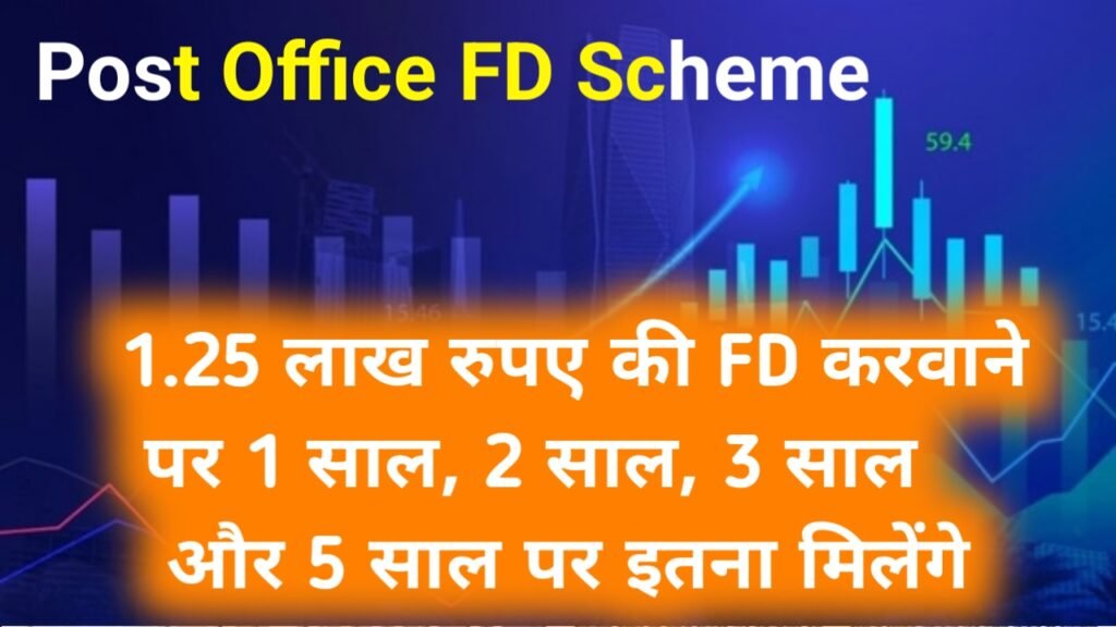 Post Office FD Scheme: 1.25 लाख रुपए की एफडी करवाने पर 1 साल, 2 साल, 3 साल और 5 साल पर इतना मिलेंगे