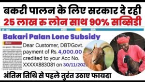 Goat Farming Loan 2024: बकरी पालन के लिए सरकार देगी ₹25 लाख रुपए तक का लोन, यहाँ से करें अप्लाई