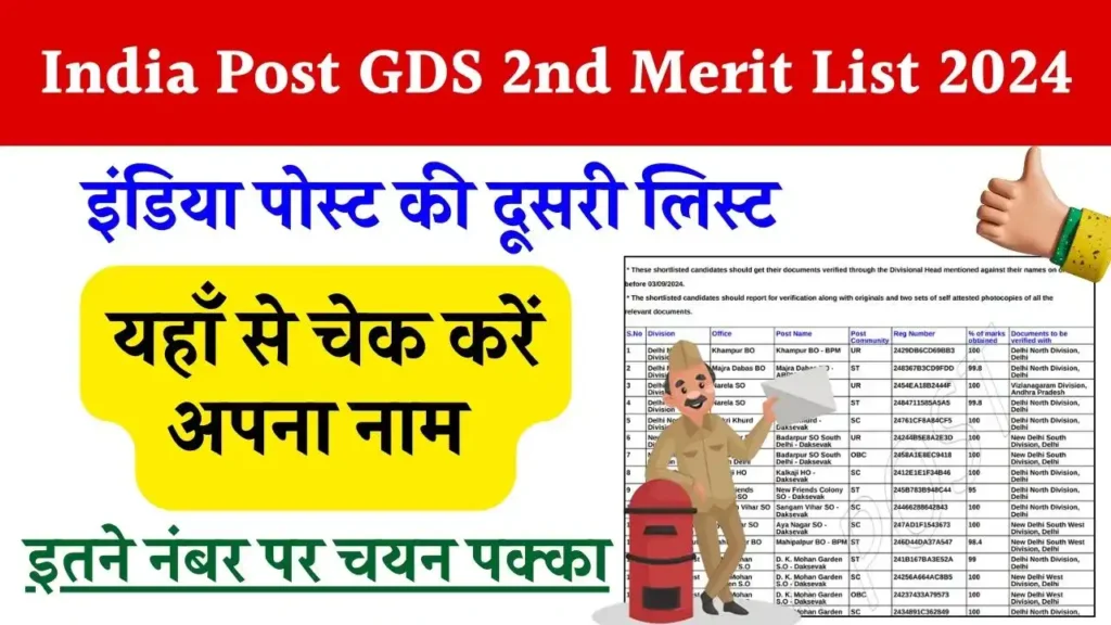 India Post GDS 2nd Merit List 2024: इंडिया पोस्ट ऑफिस की नई मेरिट लिस्ट जारी, यहाँ से देखें पूरी जानकारी